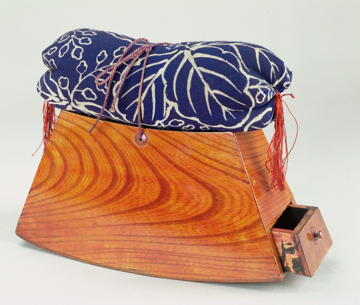 Headrest with a Cushion and Drawer by Japanese School