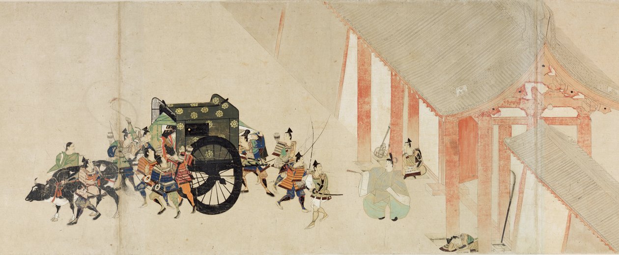 Illustrated Tale of The Civil War, The Imperial Visit to Rokuhara by School Japanese