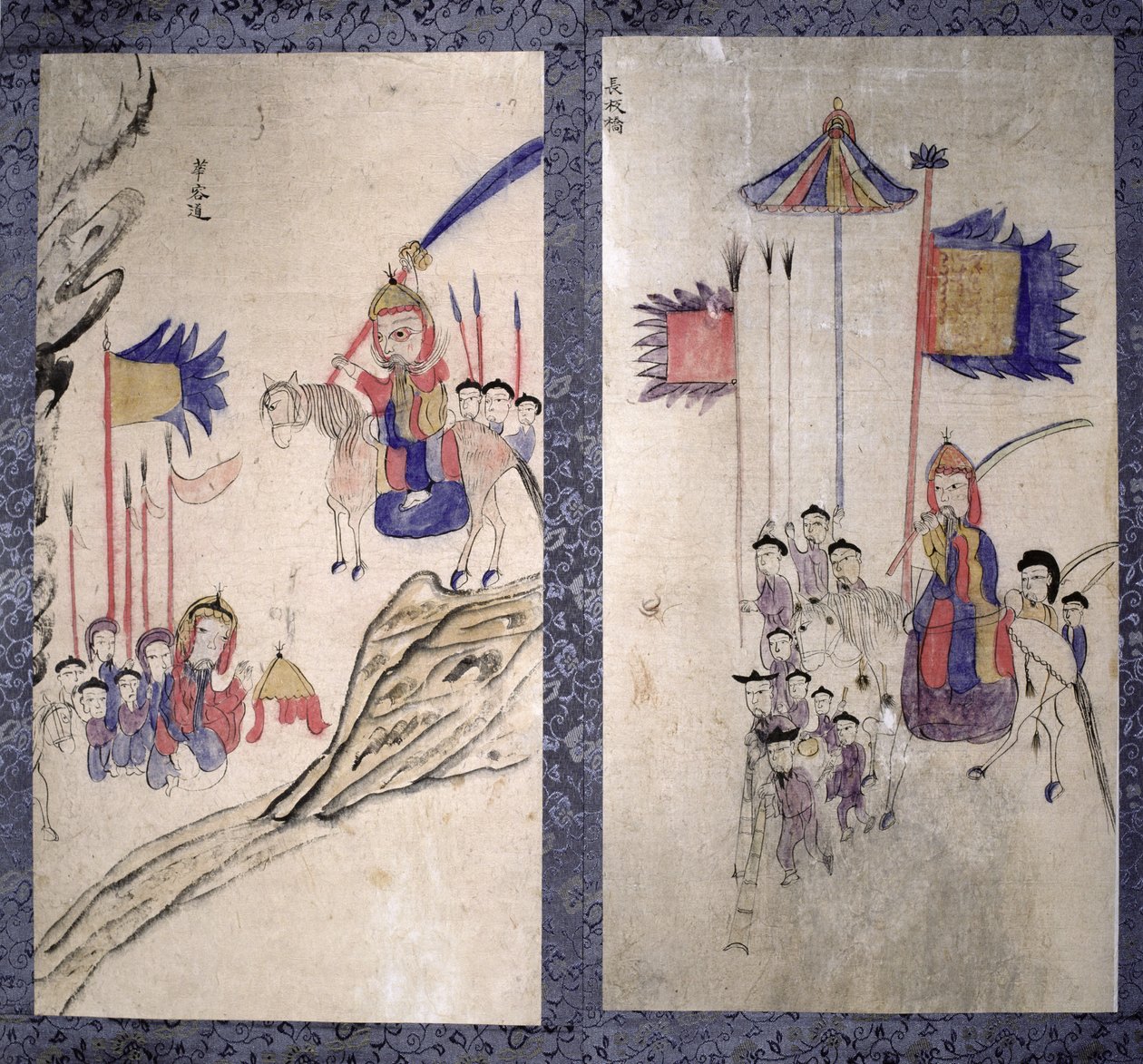 A Panel from an Eight Fold Screen Depicting a Story of the Three Kingdoms by School Korean