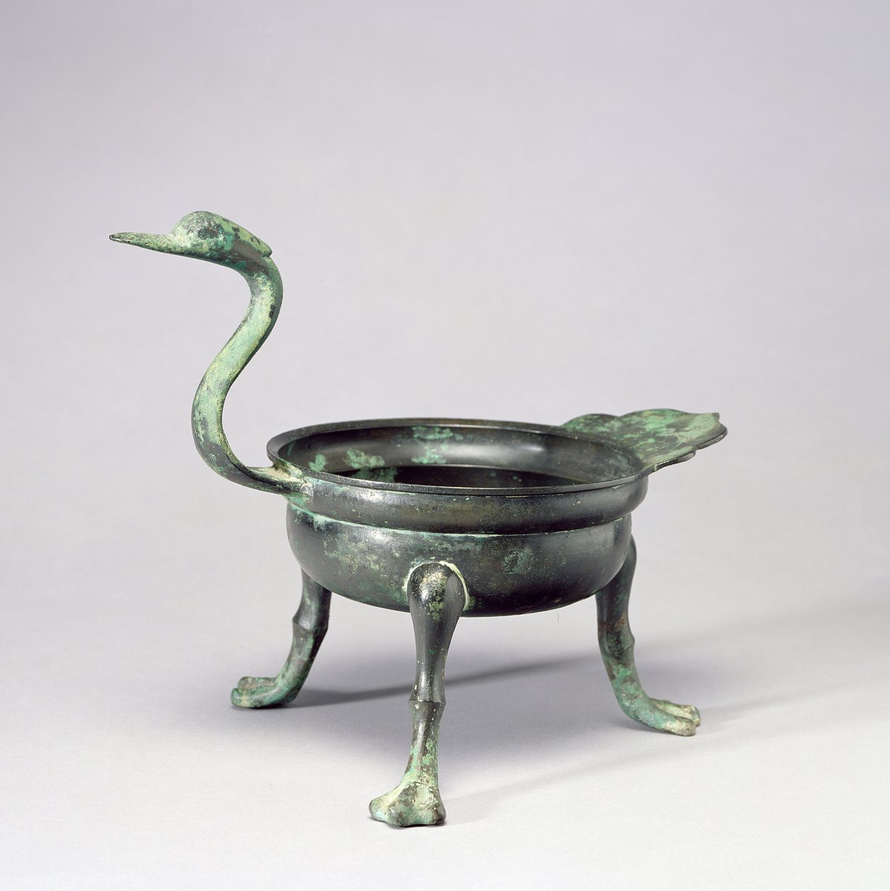 Tripod with ducks-head handle, Paekche Kingdom, 6th-7th century by School Korean