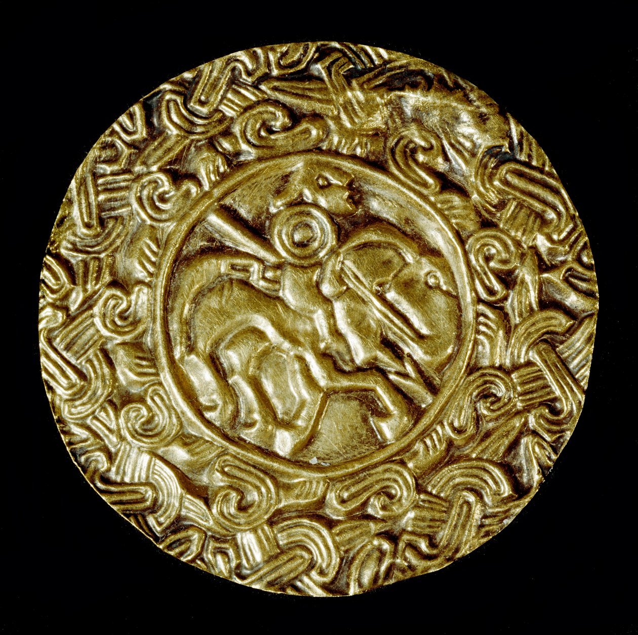Barbarian Art of Lombardy: Gold Disc by School Lombard