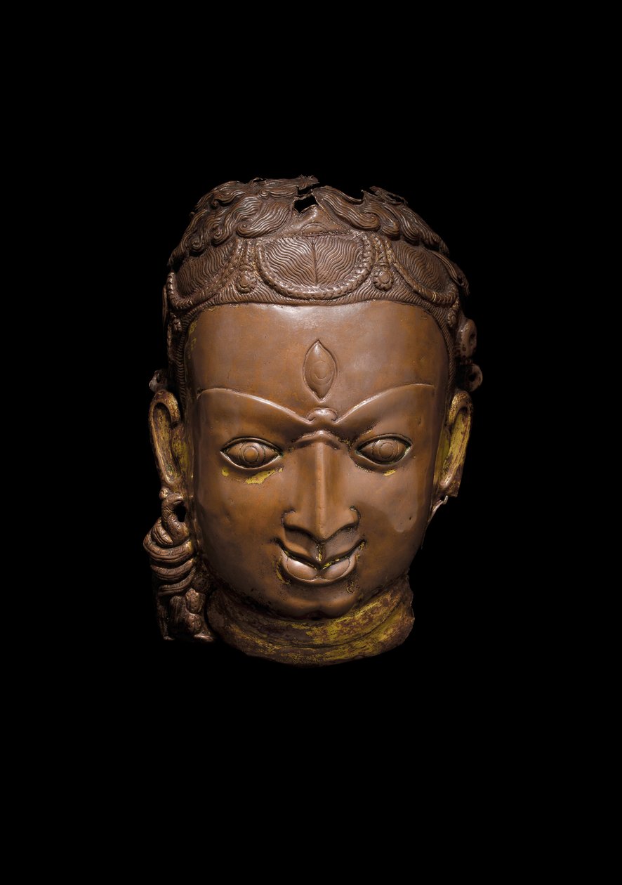 Repousse mask of Shiva, c.11th century by School Nepalese