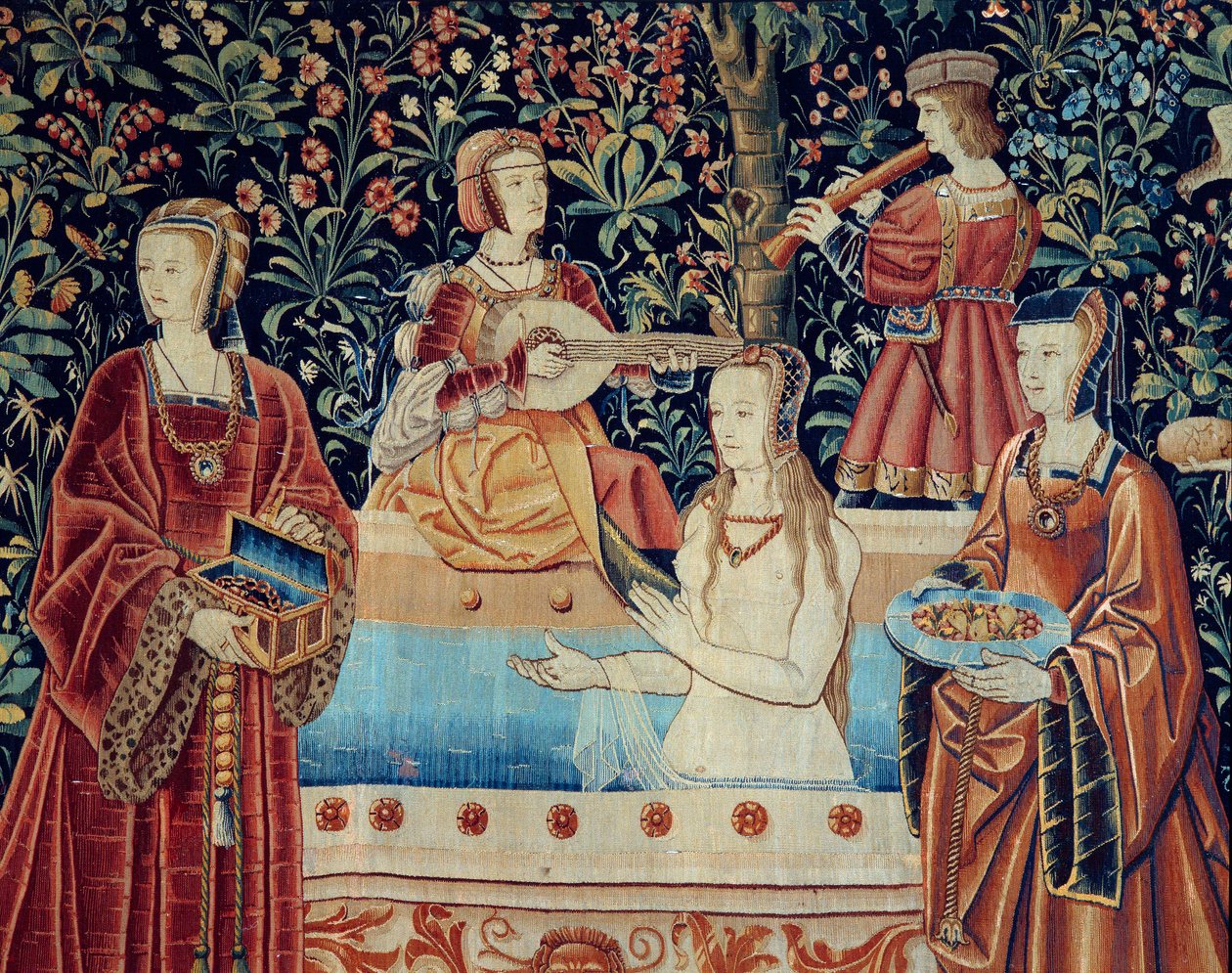 Curtain of the Lordship Life: the Bath (detail) by School Netherlandish