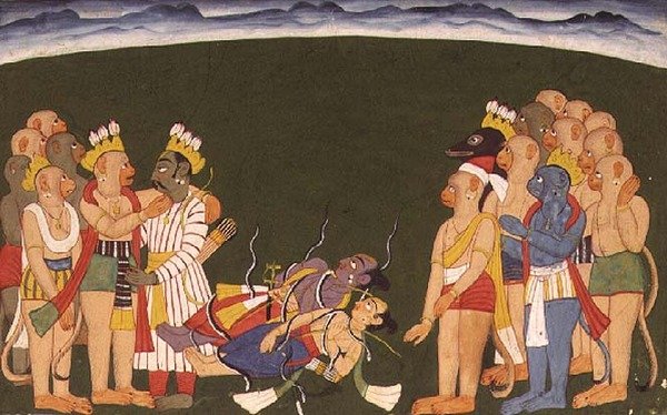 Rama and Lakshmana attacked with nagapasa, from the 
