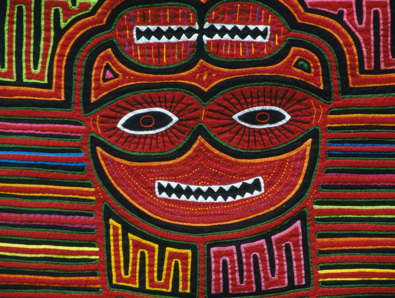Hand-sewn colored cotton, San Blas Archipelago, Republic of Panama (detail) by School Panamanian