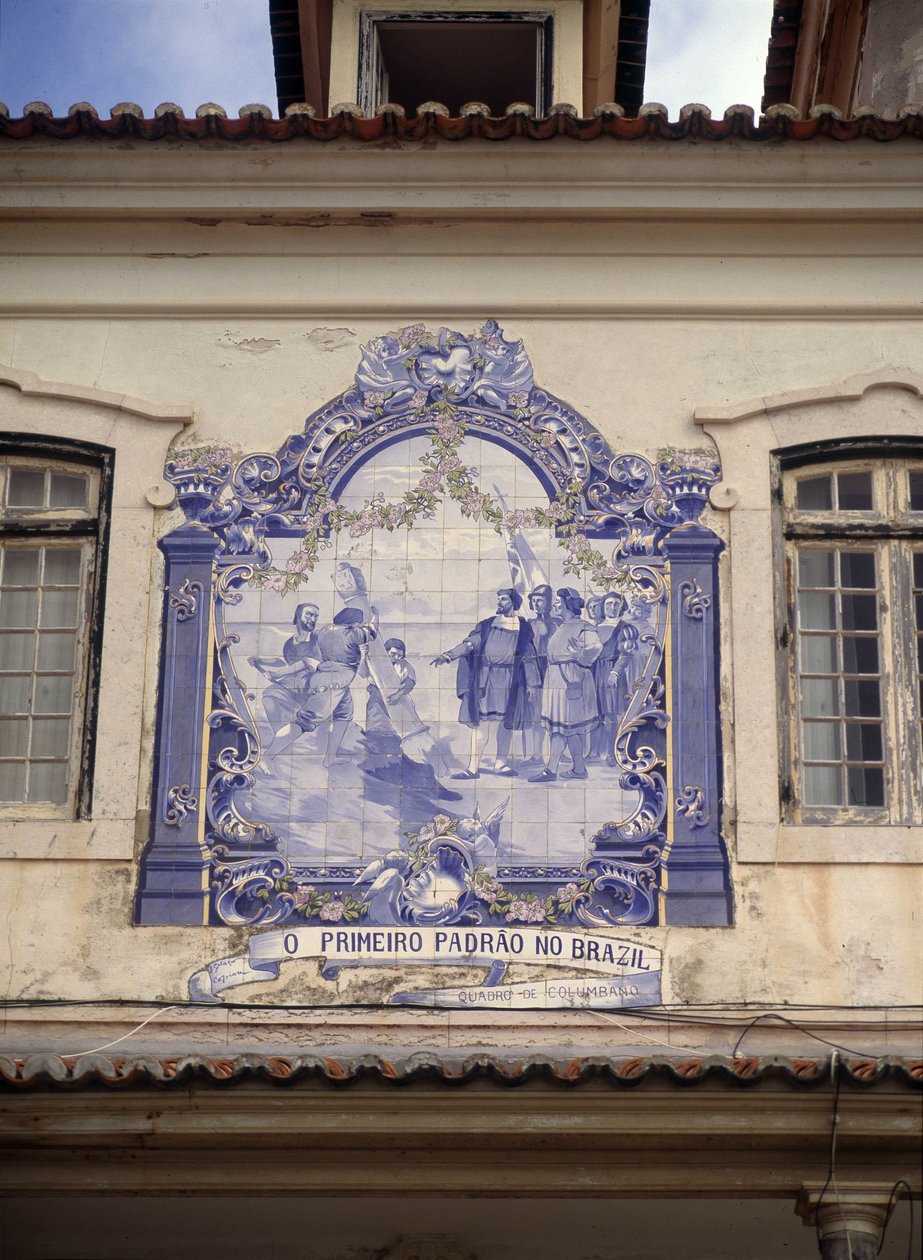 Discovered Brazil in 1500 by Pedro Alvares Cabral. Tiles in the Surroundings of Lisbon. by School Portuguese