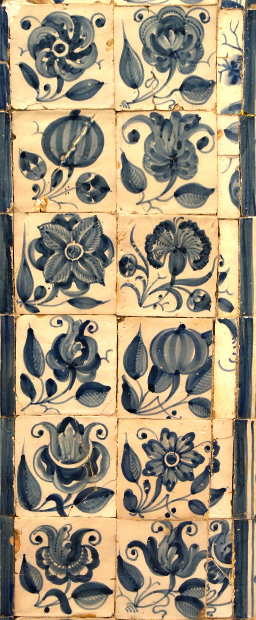 Panel Depicting Various Species of Flowers, Tarouca, Portugal by School Portuguese
