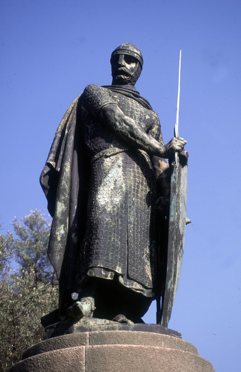 Statue of King Afonso I, Guimaraes, Portugal by School Portuguese