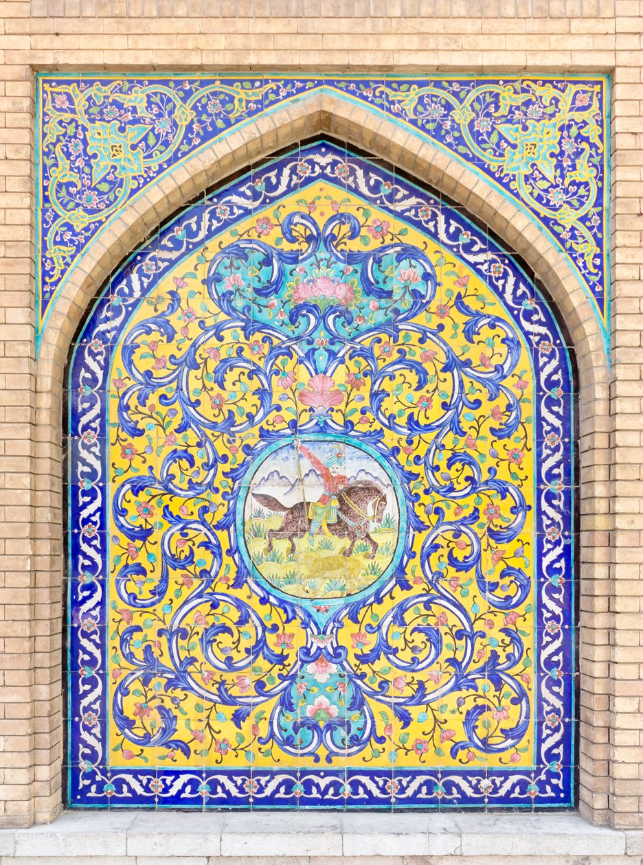 Tilework at the Golestan palace, Tehran, Iran