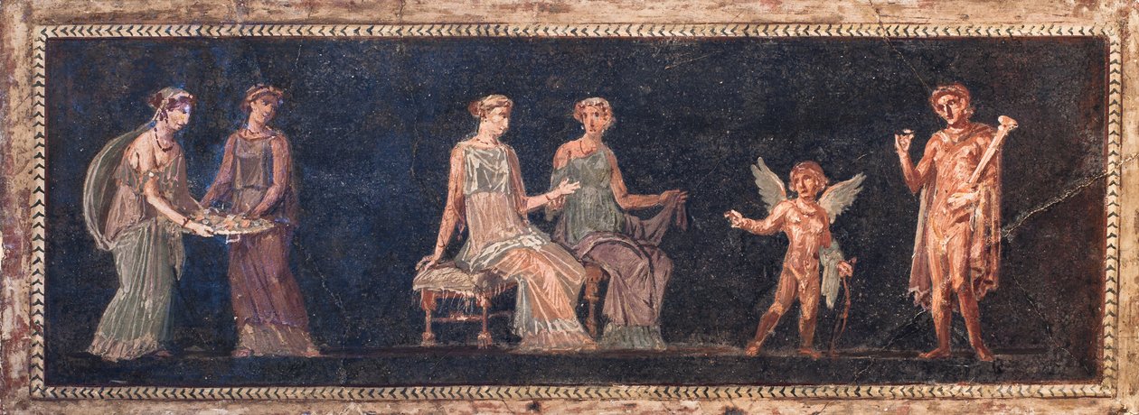 Dionysian Scene, Herculaneum by School Roman