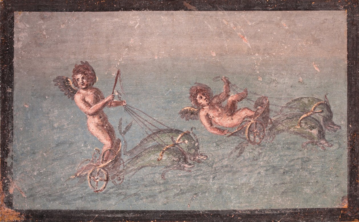 Running Cupids, Herculaneum by School Roman
