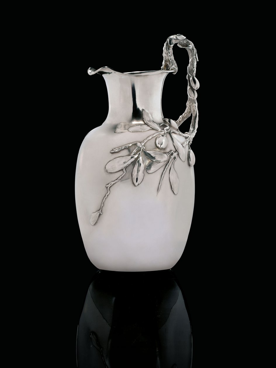 A silver pitcher, marked Grachev Brothers with the Imperial Warrant, St, c. 1899 by School Russian