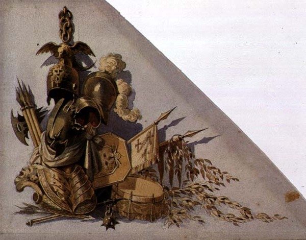 Neo-Classical Trophies of Arms: Europe by School Russian
