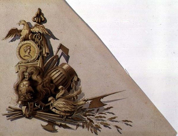 Neo-Classical Trophies of Arms, Russia, c.1825 by School Russian
