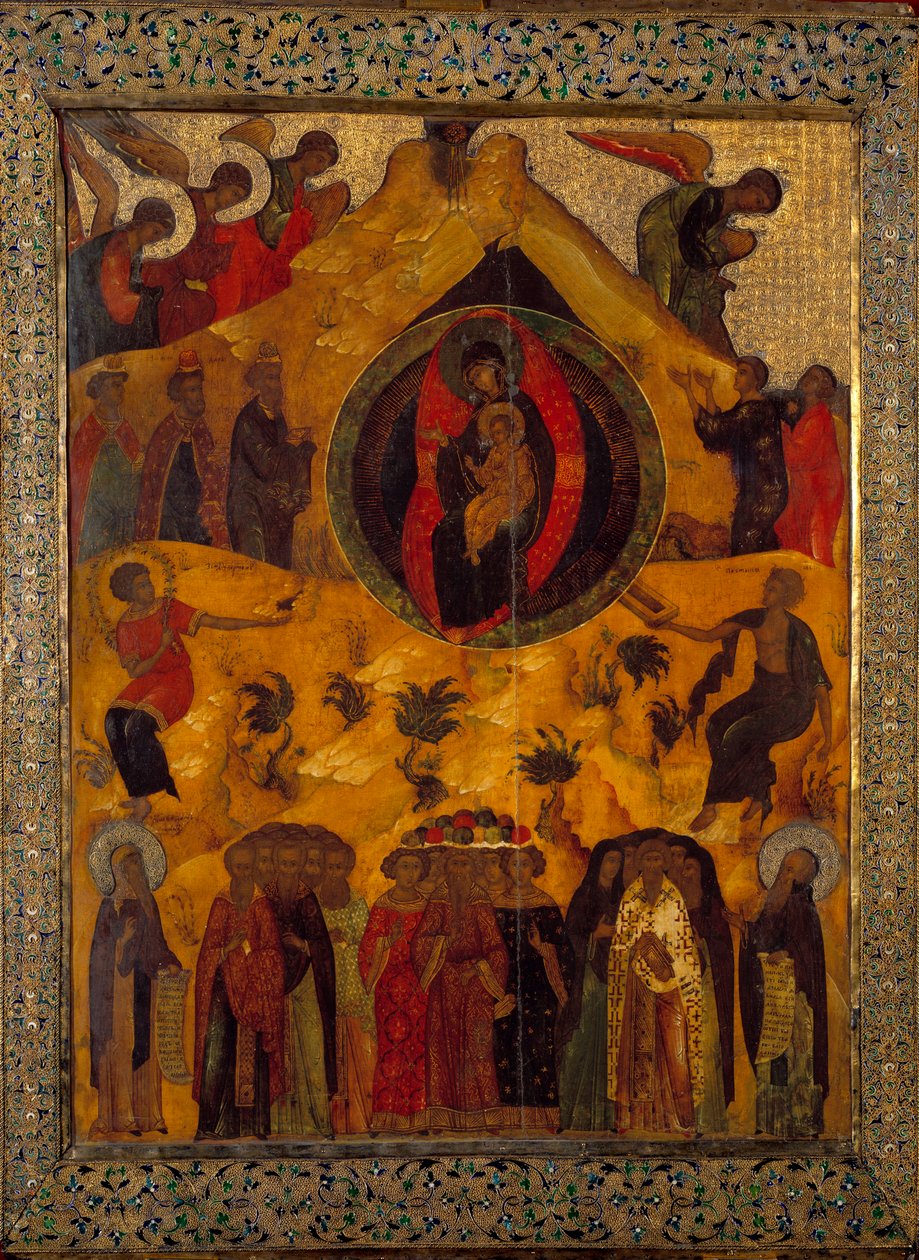 The Assembly of the Virgin by School Russian
