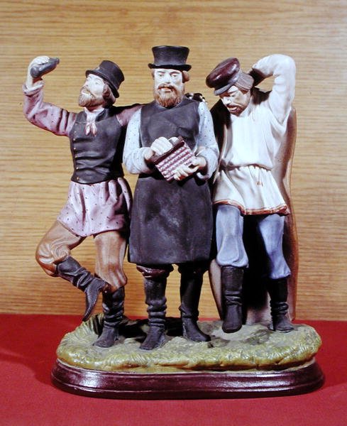 Three drunken Moujiks, made by the Gardner Factory, Moscow by School Russian