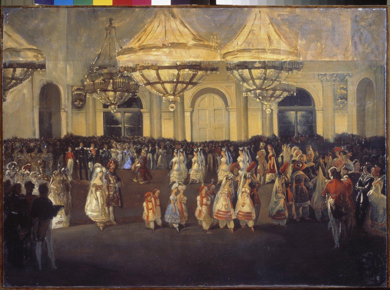 A Ball in the Winter Palace (Saint Petersburg) under Nicholas I by School Russian