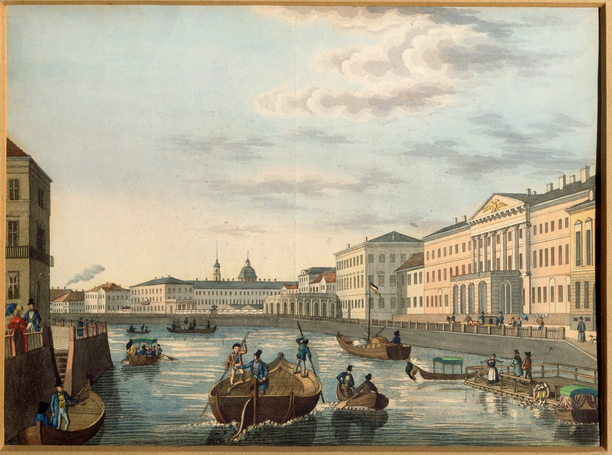 View of the Fontanka River in Saint Petersburg by School Russian