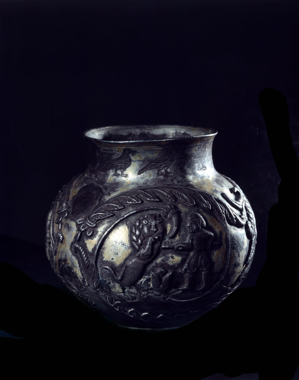 Persian art: silver vase. Early Sassanid period by School Sasanian