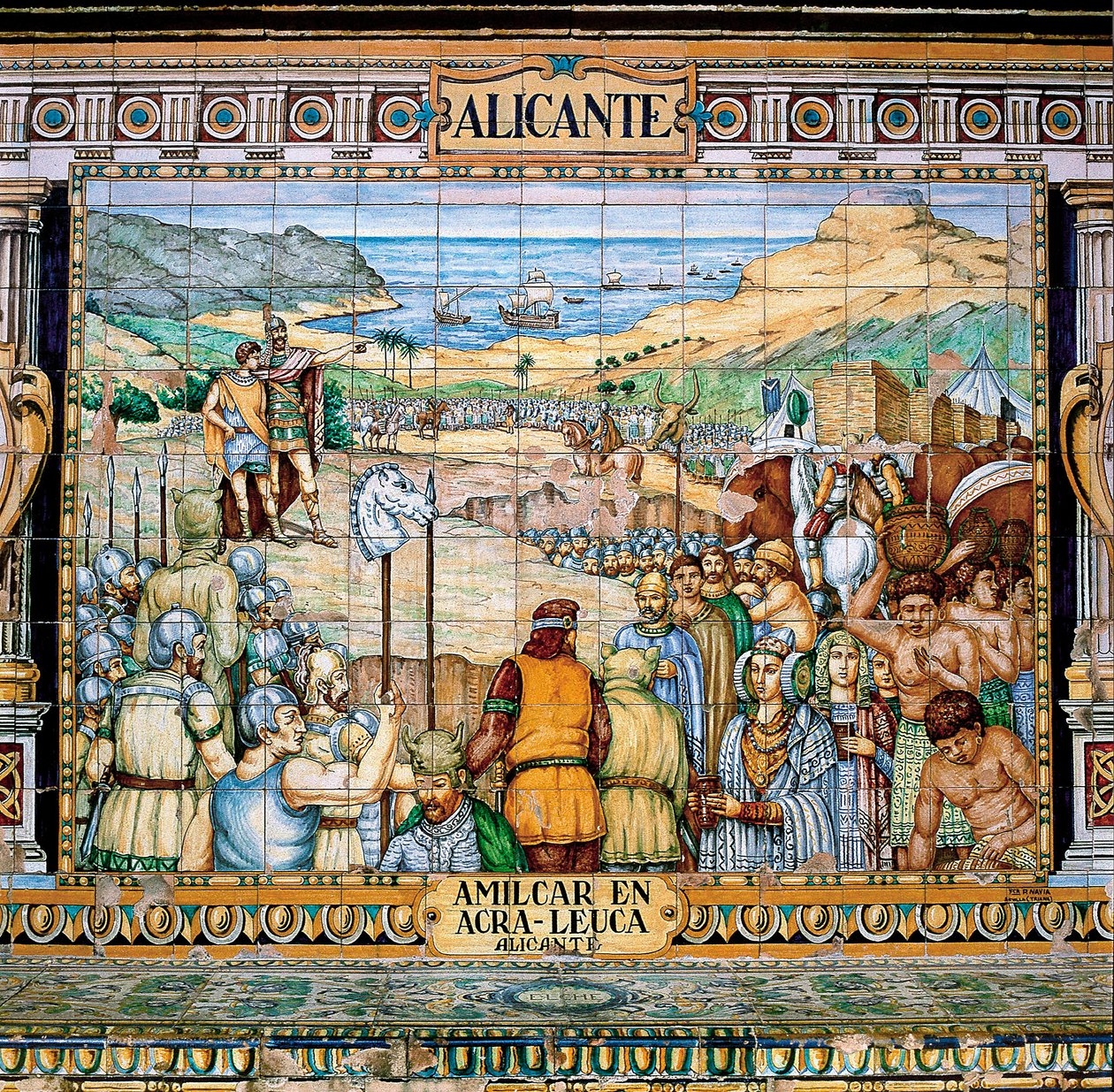 Carthaginians Led by Hamilcar and His Son Hannibal and the Foundation of Alicante by School Spanish