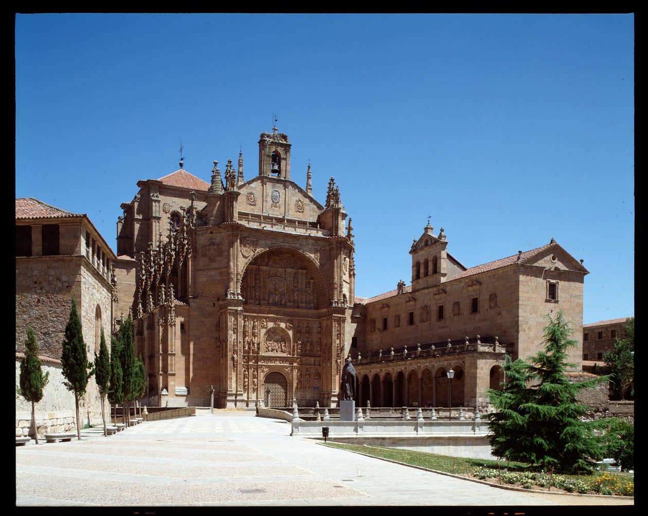 View of Plateresque Facade by School Spanish: Fine art print