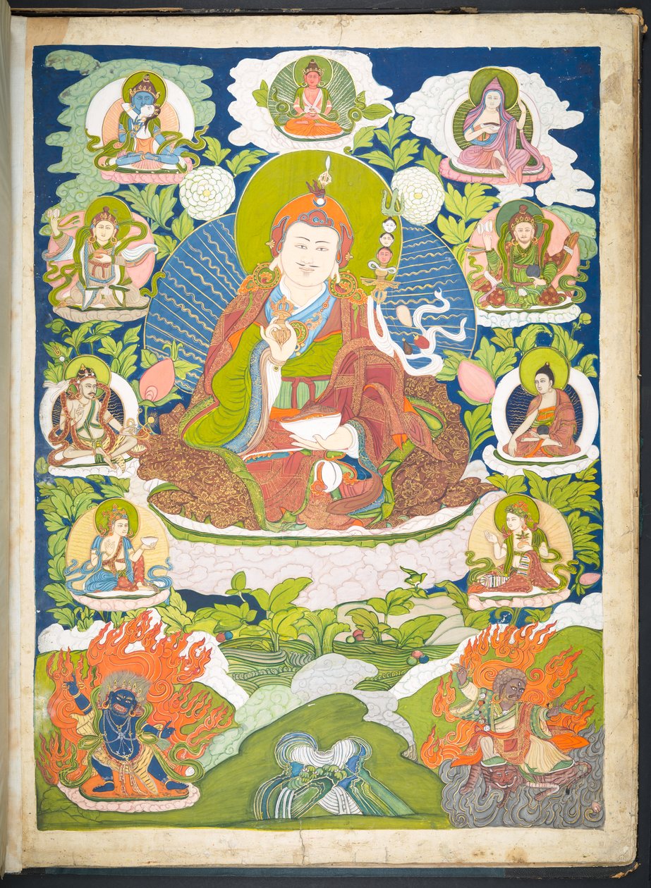 One of 12 drawings depicting Tibetan deities by a Tibetan artist, probably at Lhasa by School Tibetan