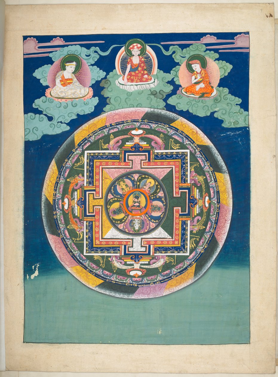 One of 12 drawings depicting Tibetan deities by a Tibetan artist, probably at Lhasa, c.1800 by School Tibetan