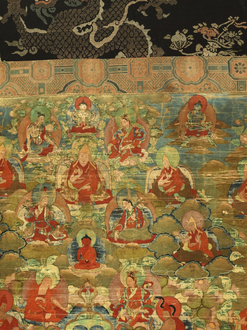 Third Panchen Lama Losan Penden Yeshe (detail) by School Tibetan