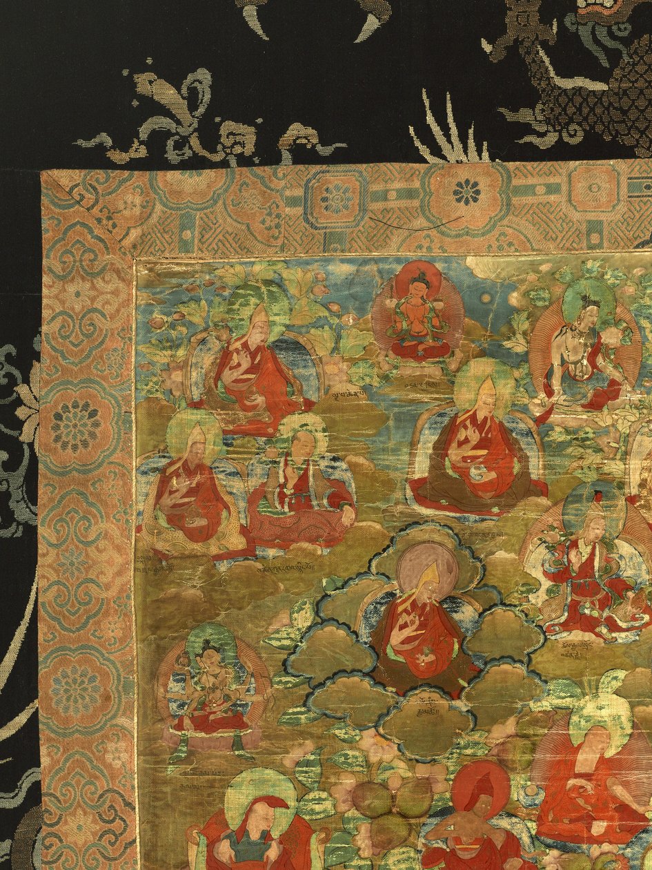 Detail of Third Panchen Lama Losan Penden Yeshe (detail) by School Tibetan