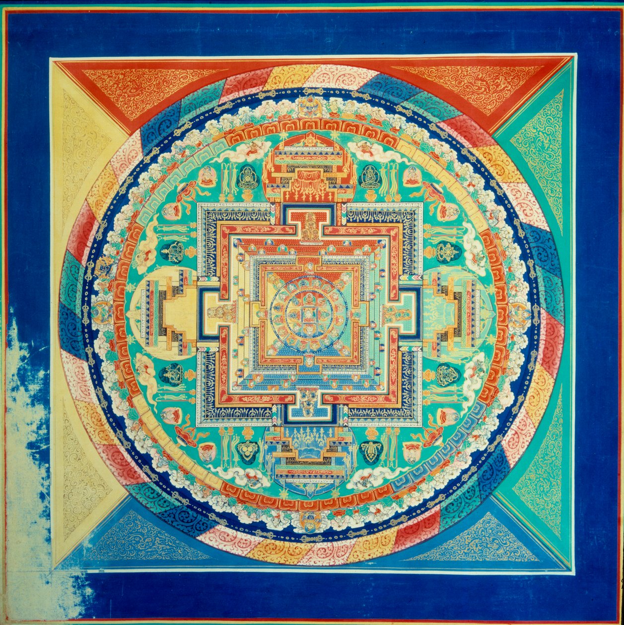 Mandala of Sarvavid Vairocana, Ceiling of the Potala Palace, Lhasa, Tibet by School Tibetan