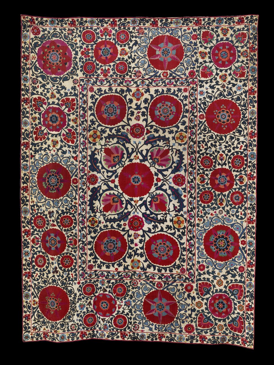 Shakhrisyabz Suzani by School Uzbek