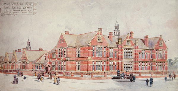 Marlborough Road Board Schools, Cardiff, early twentieth century by School Welsh