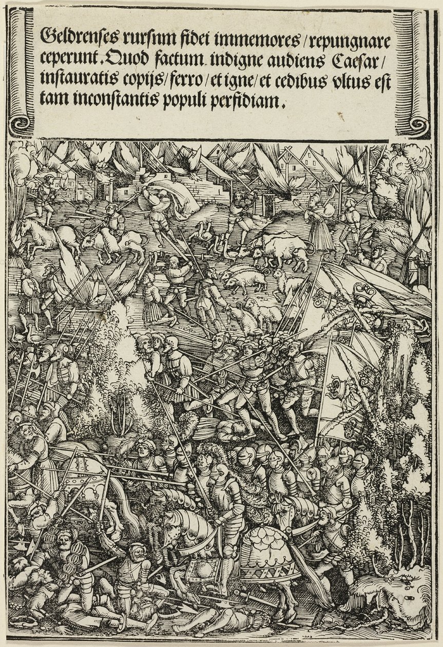 The Second War in Gueldres, from The Triumphal Arch of Maximilian I by School of Albrecht Dürer