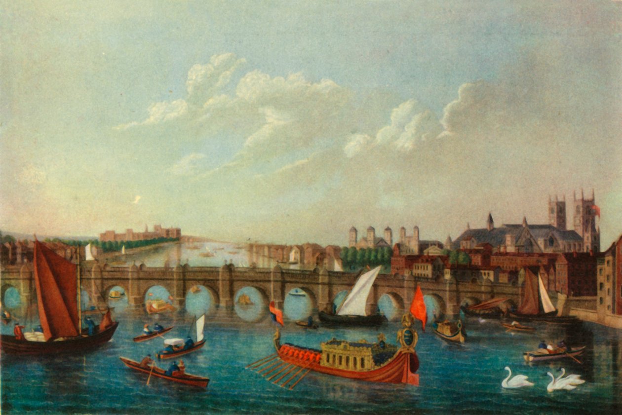The Royal Barge on the River Thames, London by School of Samuel Scott