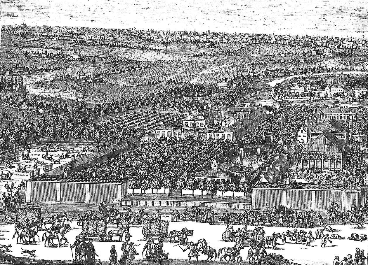 German Quarter Nemetskaya Sloboda in Moscow, 1705 by Schoonebeek