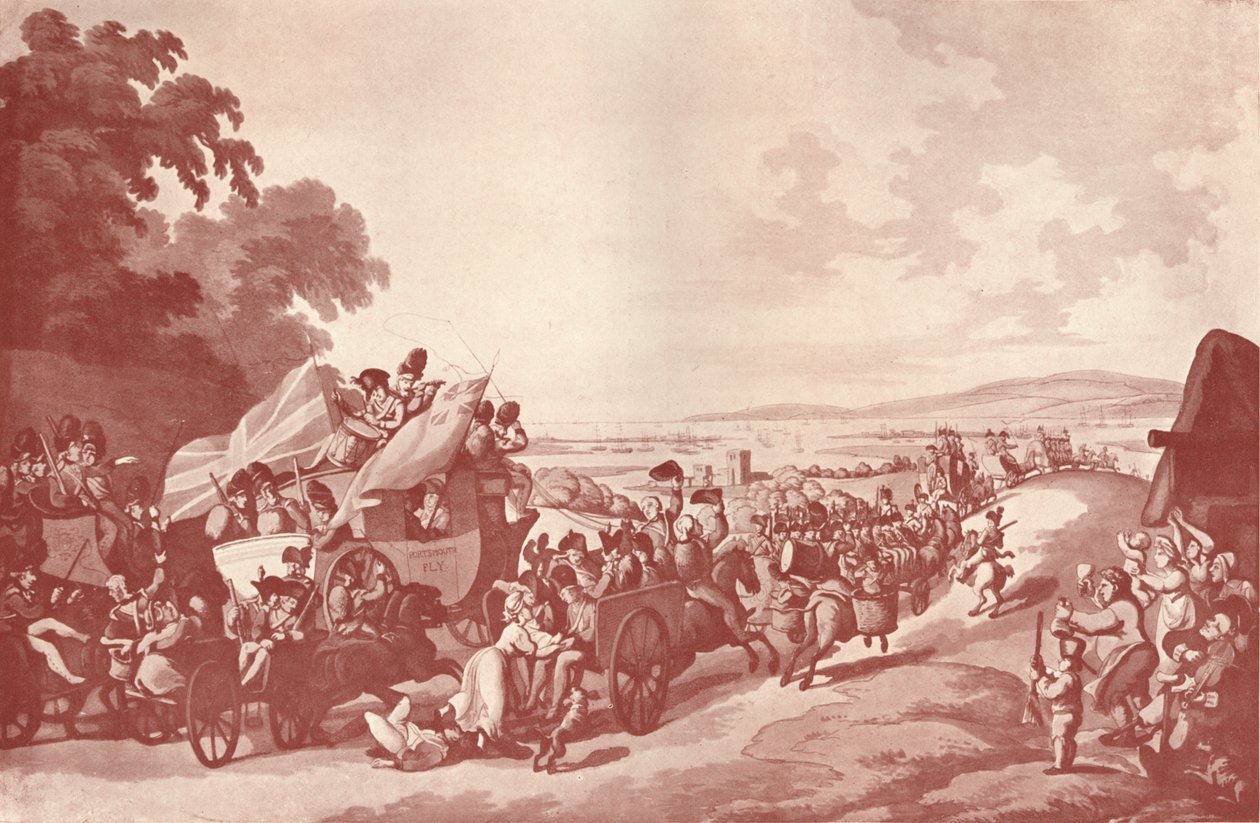 An extraordinary scene on the road from London to Portsmouth by Schultz