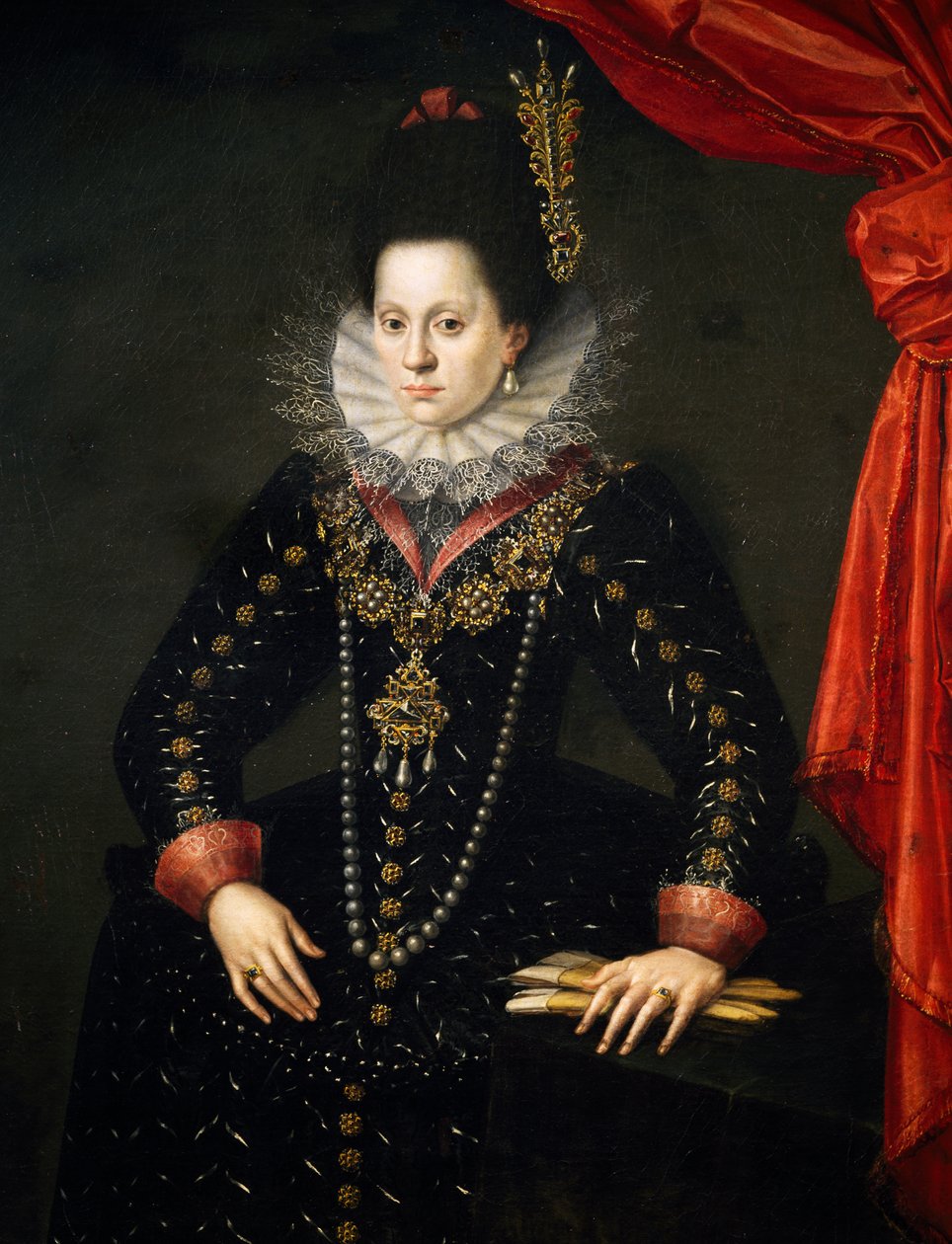 Portrait of Elisabeth of Lorraine, Duchess Consort of Bavaria by Scipione (1550 98) Pulzone