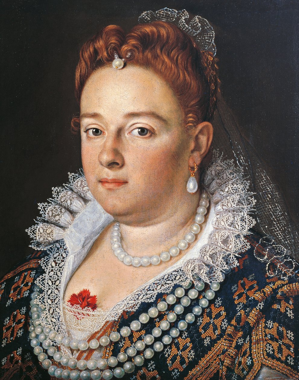 Portrait of Bianca Cappiello wife of Francesco I de Medici by Scipione (1550 98) Pulzone