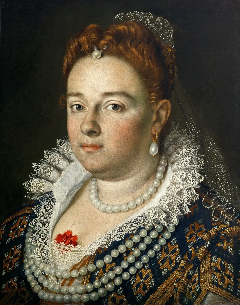 Portrait of Bianca Cappello 1548-1587, Grand Duchess of Tuscany, 1585-1586 by Scipione Pulzone