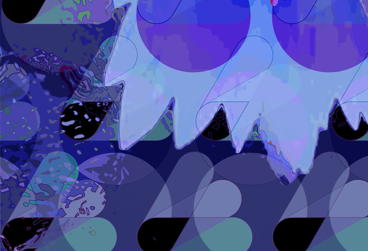 Water Lily Vert 3 Abstract by Scott J. Davis