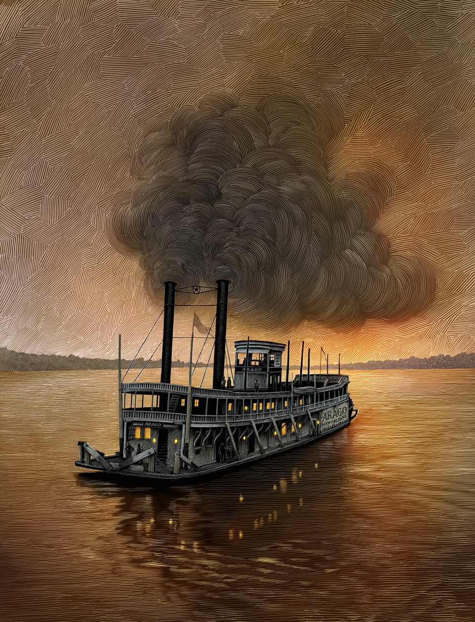 Mississippi Steamboat by Scott McKowen