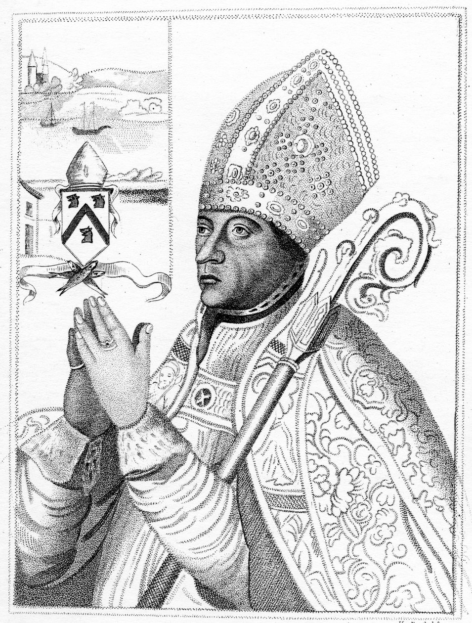 William Elphinstone, Bishop of Aberdeen, Print Made c.1790s by Scottish School