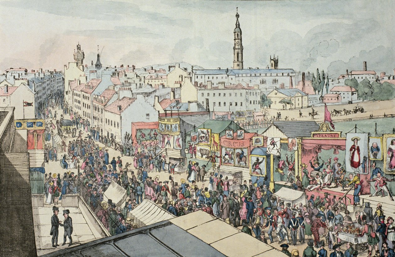 Drawing of Glasgow Fair, from The Glasgow Looking Glass, 1825 by Scottish School