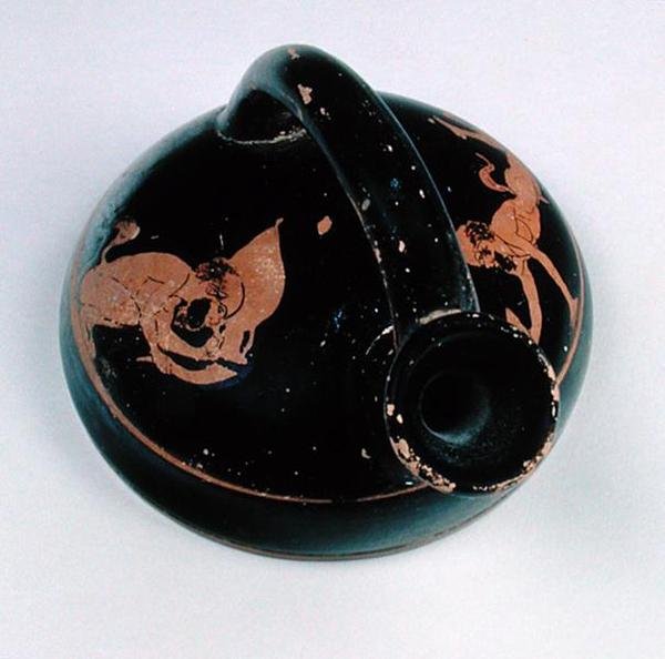 Attic red-figure askos, from Grave II at Nymphaeum in the Crimea, c.430 BC by Scythian