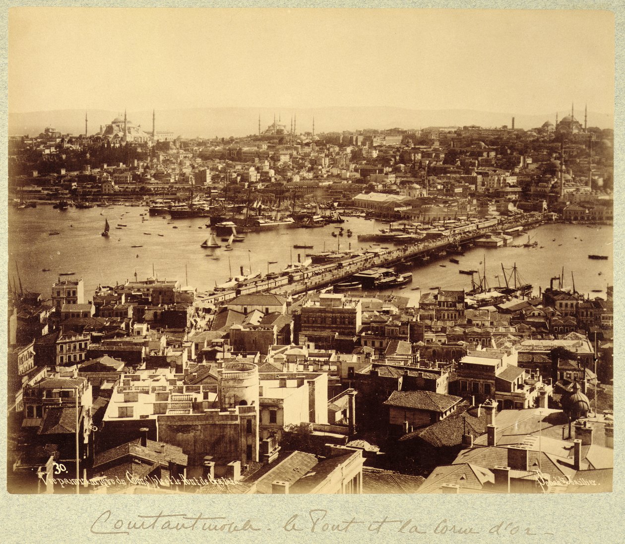 Panorama Overlooking Istanbul and the River Bosphorus, c.1890 by Sebah and Joaillier