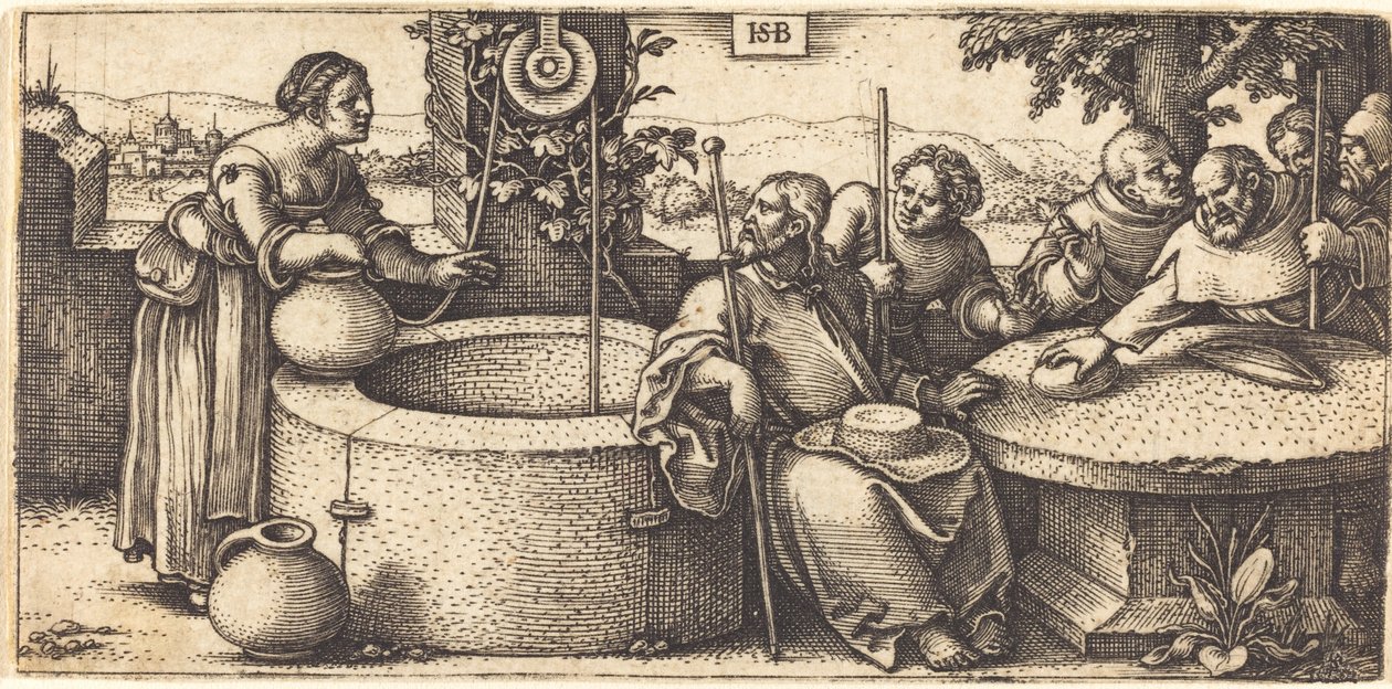 Christ and the Woman of Samaria by Sebald Beham
