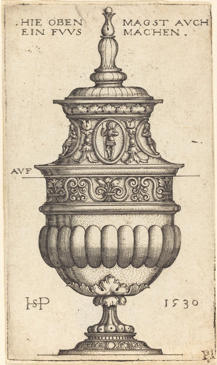 Double Goblet with Oval Medallions by Sebald Beham