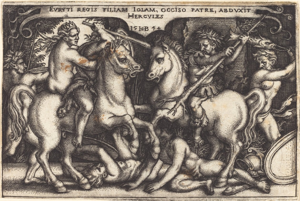 Hercules and Iole by Sebald Beham