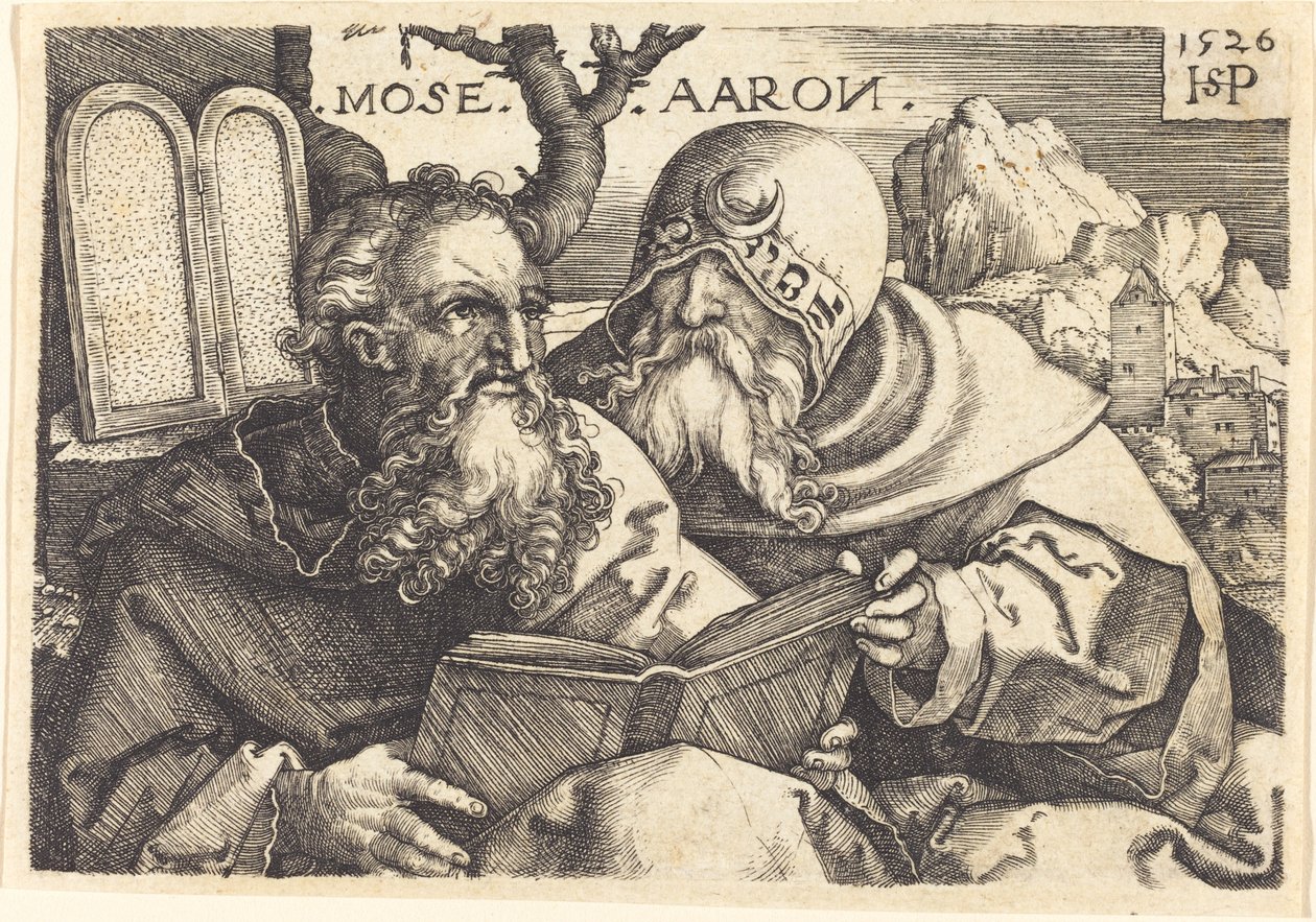 Moses and Aaron by Sebald Beham
