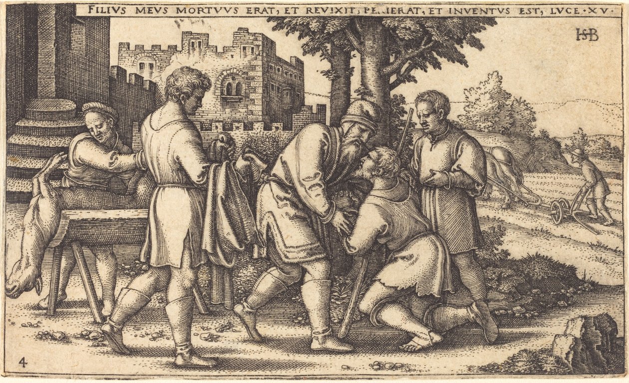 Return of the Prodigal Son by Sebald Beham